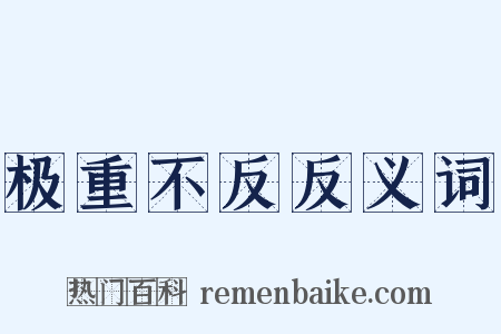 极重不反反义词是什么意思的图片